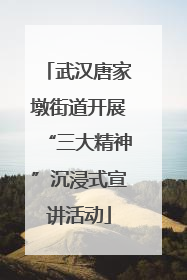 武汉唐家墩街道开展“三大精神”沉浸式宣讲活动
